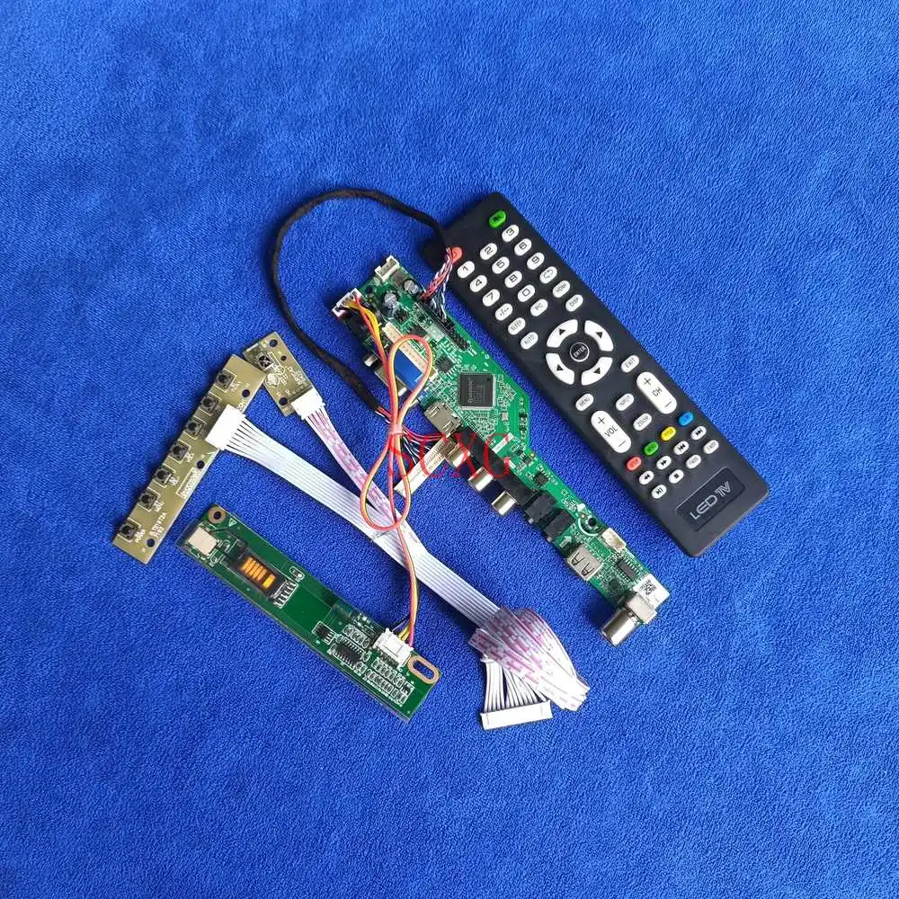 

DIY kit Fit LTD154EX0C/LTD154EX0S 1280*800 1CCFL 30-Pin LVDS USB VGA AV HDMI-compatible LCD panel controller board Signal Analog