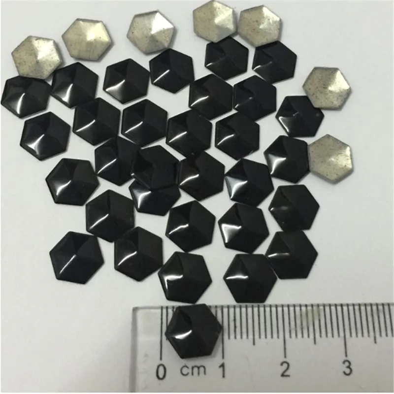 Горячая фиксация Rhinestuds шестигранные черные панк конусные шпильки и Шипы DIY