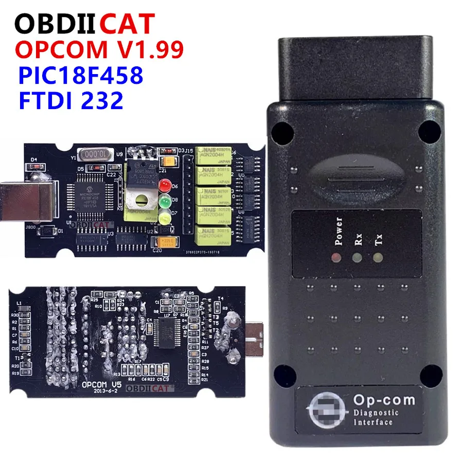 OBDIICAT Opcom V1.70 V1.99 с PIC18F458 FTDI OPCOM V1.95 прошивка лучшее качество OP-COM для O-p-el