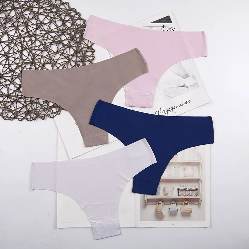 Кружевные удобные бесшовные женские сексуальные стринги XXL нижнее белье трусики