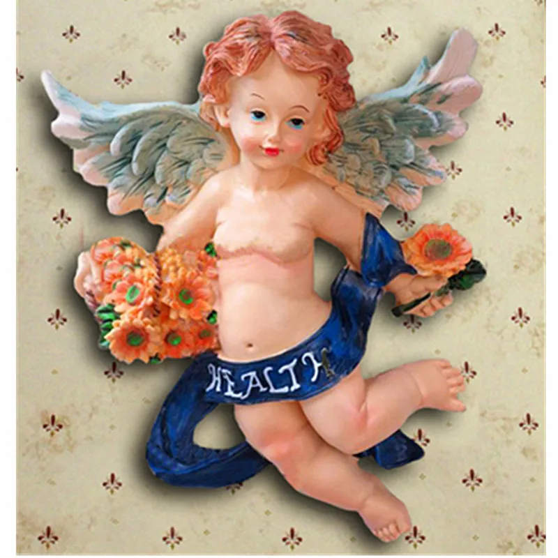 

EUROPEAN STYLE WALL HANGING ELEGANT HOME ACCESSORIES ANGEL WINGS BLESSING WALL HANGINGS SPRING ANGEL MURALS M3075