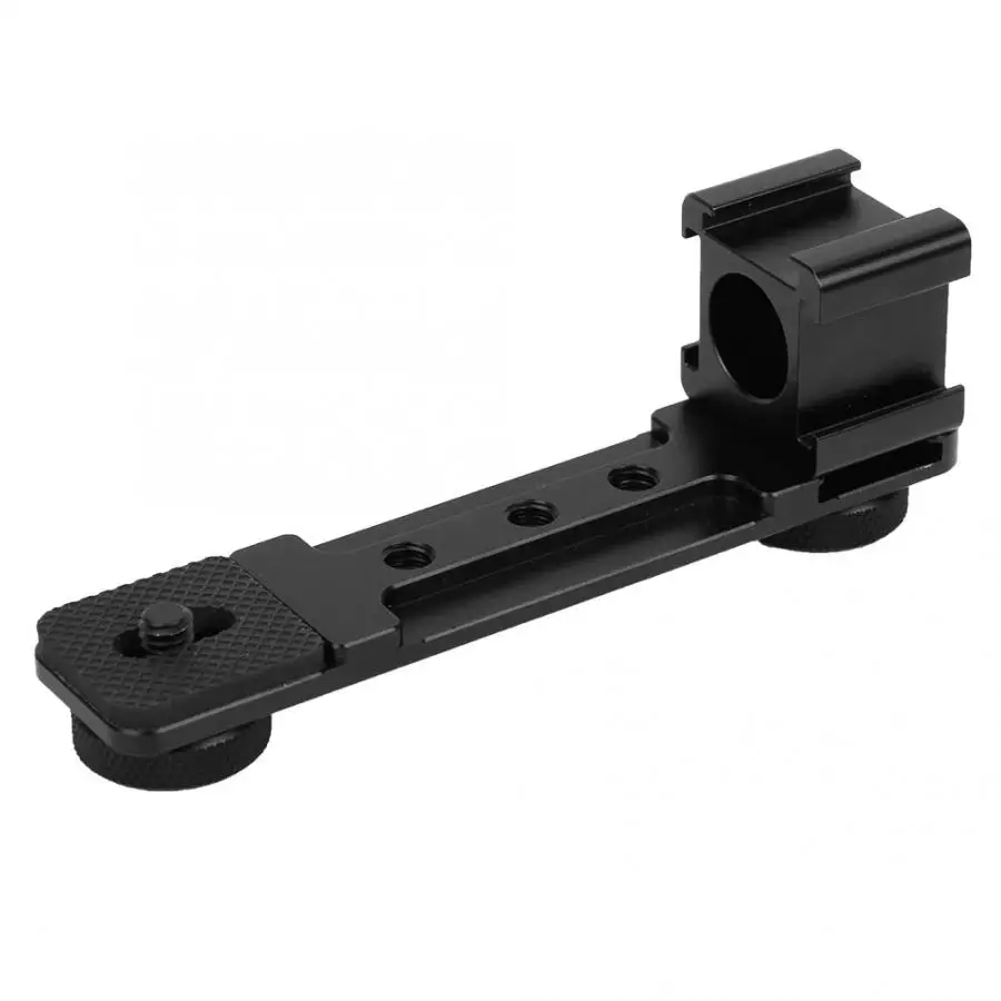 camera accessories Aluminum Alloy Triple Hot Shoe Mount Light Bracket Extension Rod for Gimbal Camera Phone action | Электроника