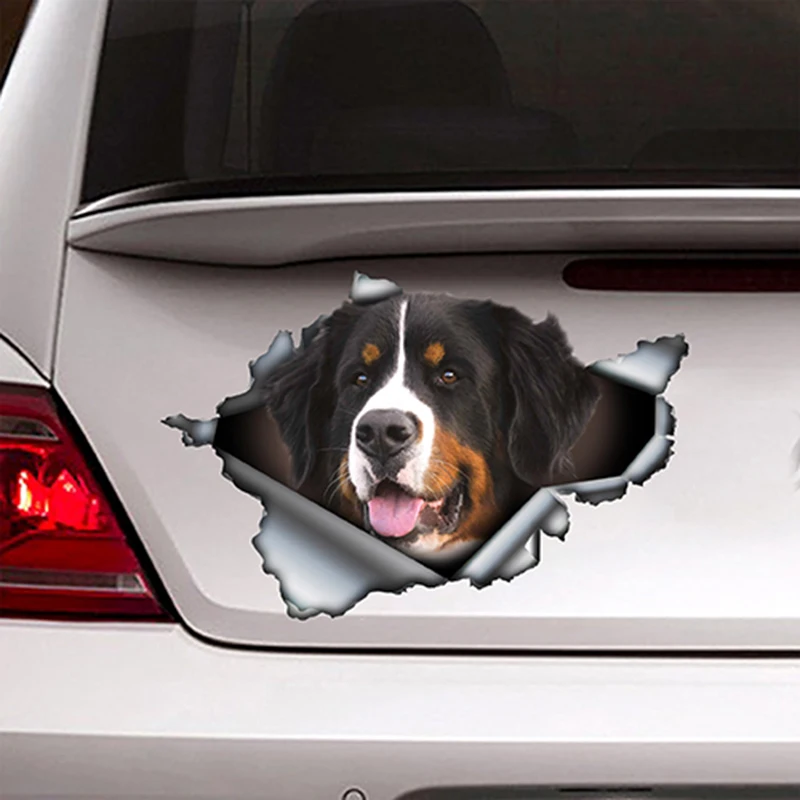 EARLFAMILY 13 см x 8,6 см Bernese горный стикер на машину с собакой рваные металлические наклейки светоотражающие наклейки s Водонепроницаемый Автомобиль Стайлинг наклейки для животных