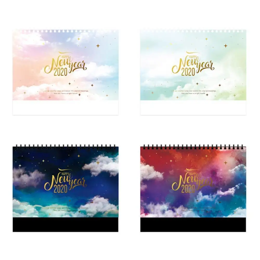 2020 мечтательный красочный настольный календарь стоящий милый бумажный памятка