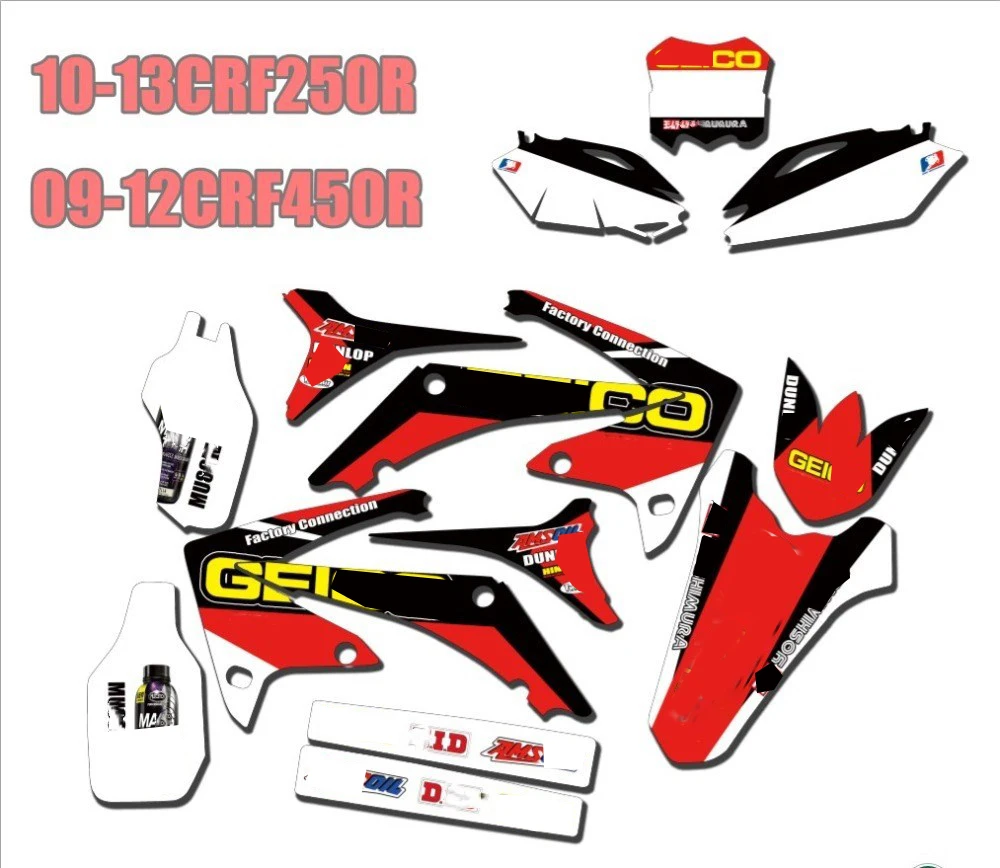 Графический фон наклейки и для Honda CRF250R 2010 2011 2012 2013 CRF450R 2009 12 CRF 250 250R 450 450R CRF250