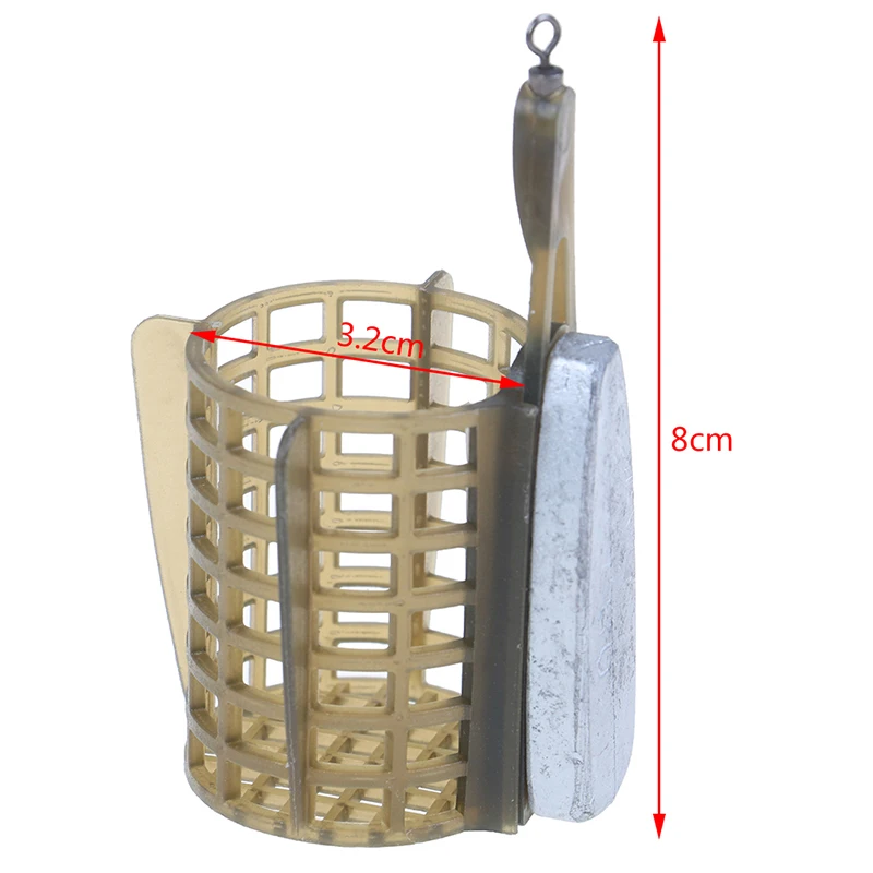 Carp Fishing Feeder Bait Cage Lure Holder Basket Trap with Lead Sinker Tackle 30g/40g/50g/60g/70g | Спорт и развлечения