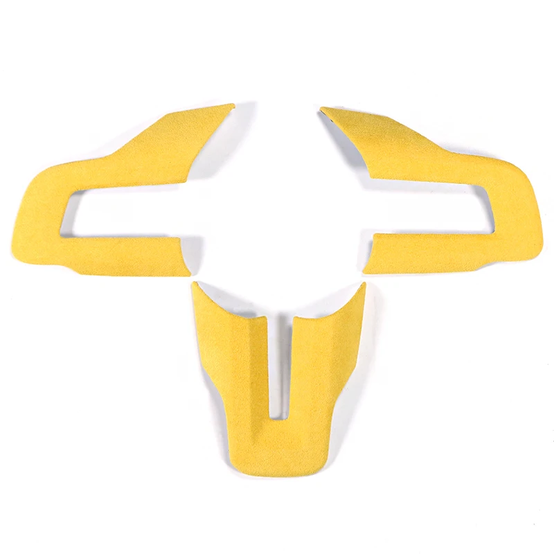 

TPIC Volant Alcantara For Mustang 2015 Car Interior Accessories Car Steering Wheel Sticker Button Frame Protection Cover Decal