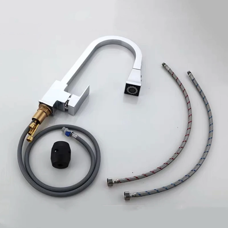 WZLY смесители для кухни матовый никель медь поворот на 360 градусов Выдвижной