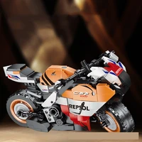 kids assembled building blocks bricks for children early education motorcycle model compatible with small particles toy gifts