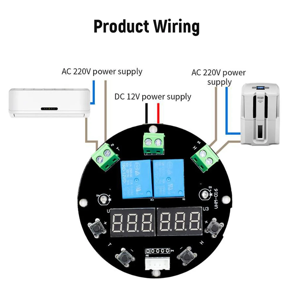 Модуль регулятора температуры и влажности 12 В постоянного тока цифровой
