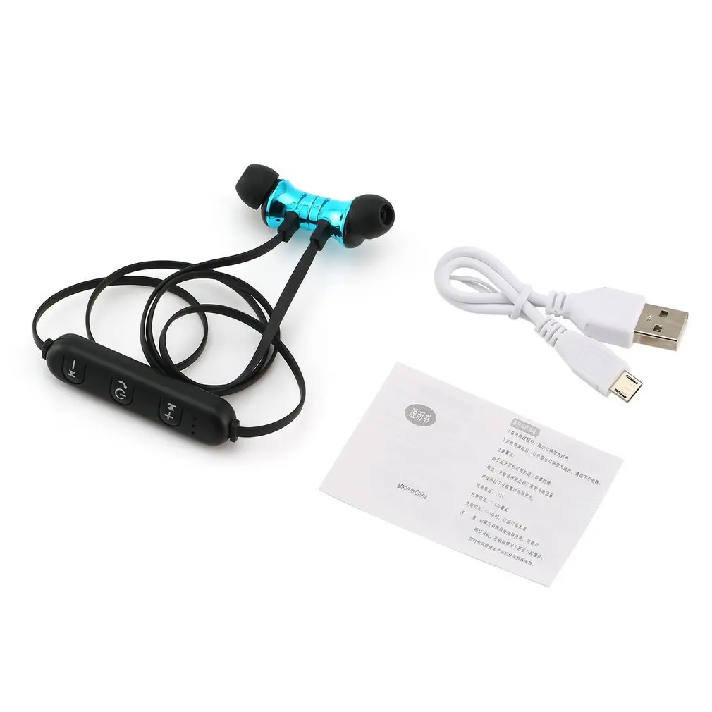 Магнитные беспроводные Bluetooth наушники стерео спортивные водонепроницаемые