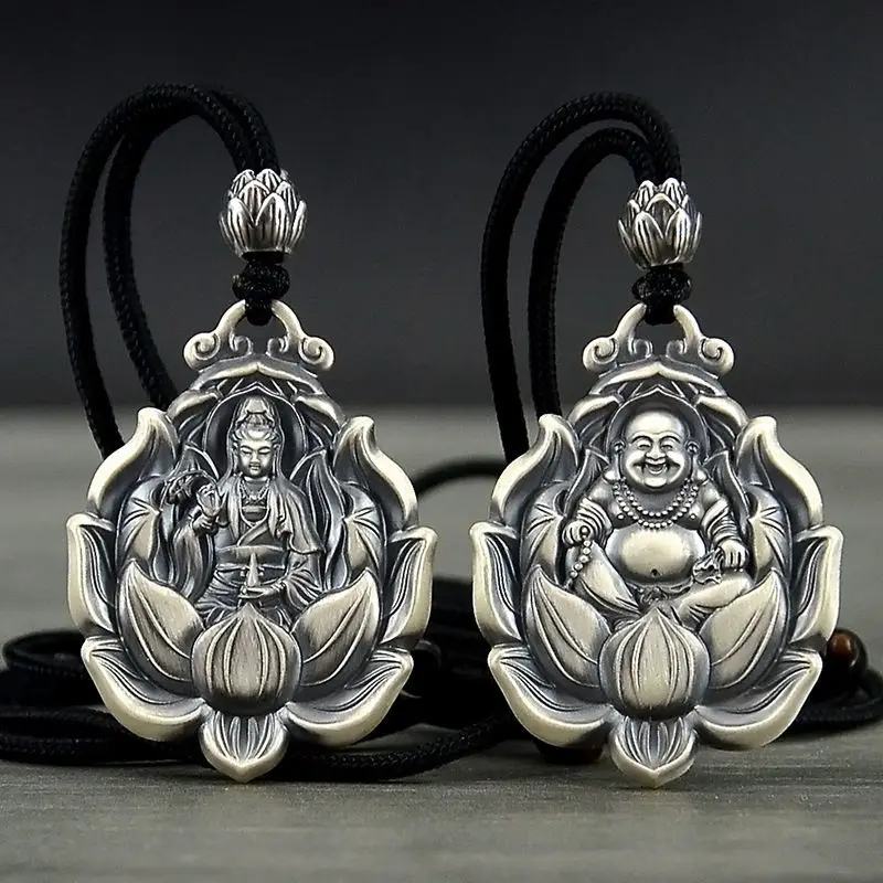 Новинка гуанинь Лотос Maitreya Будда твердый кулон переводное счастливое удачу и зло
