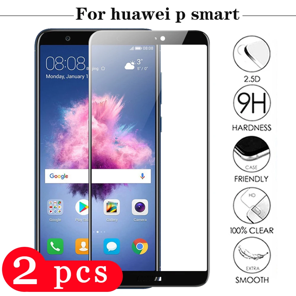 2 шт для huawei p smart 2018 plus 2019 защитная пленка из закаленного стекла Защитная телефона