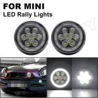 for 2001 2002 2003 2004 2005 2006 mini cooper r50 r52 r53 led drl daytime running rally light with halo ring fog driving lamp 2x