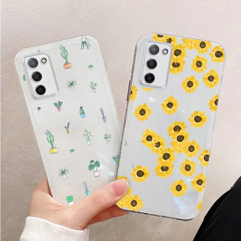 

Daisy Flower Phone Case Transparent For oppo R17 R15 R11 R9 F11 A32 A39 K7 K5 S X PRO PLUS moible bag