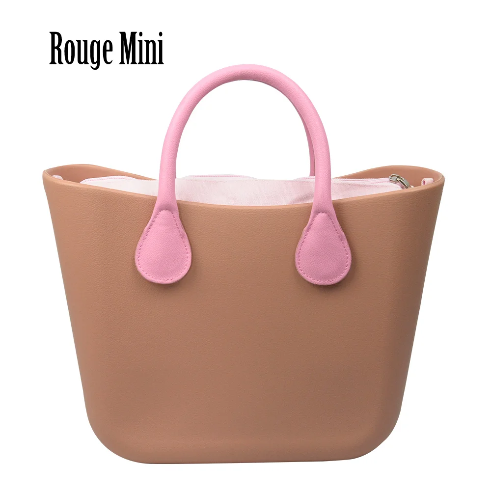 rouge mini Huntfun модная женская мини-сумка EVA с водонепроницаемой вставкой внутренний карман короткие кожаные ручки стиль obag O женская сумка - Цвет: rouge mini
