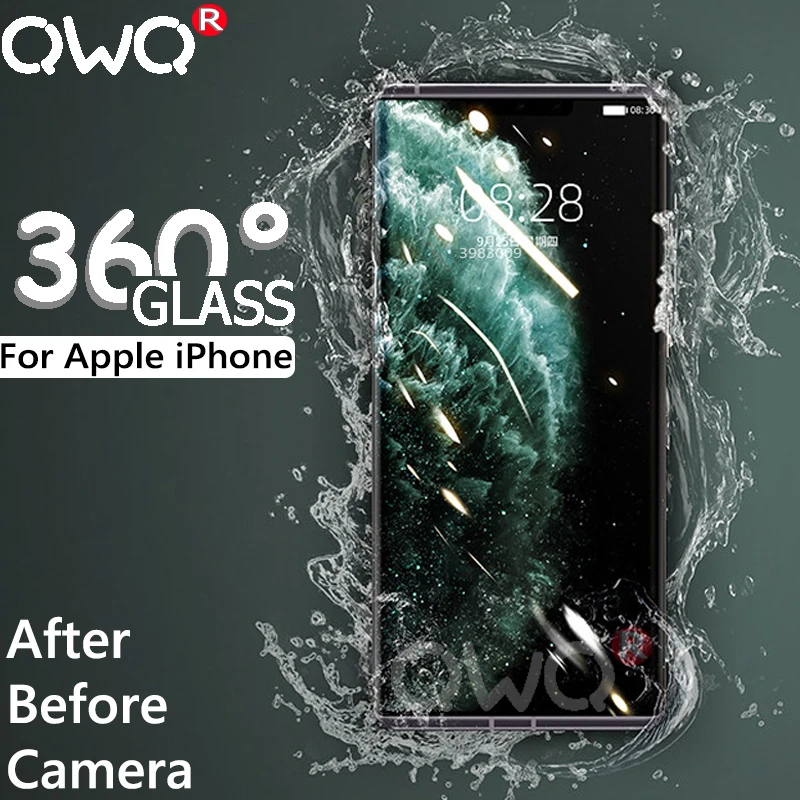 9H чехол на Полностью чехол из закаленного стекла для телефона для iphone XS 11 pro max XR задняя защитное стекло панель+ защита для экрана камеры крышка для айфона iphone 7 8 Plus HD чехол s защитная пленка чехол