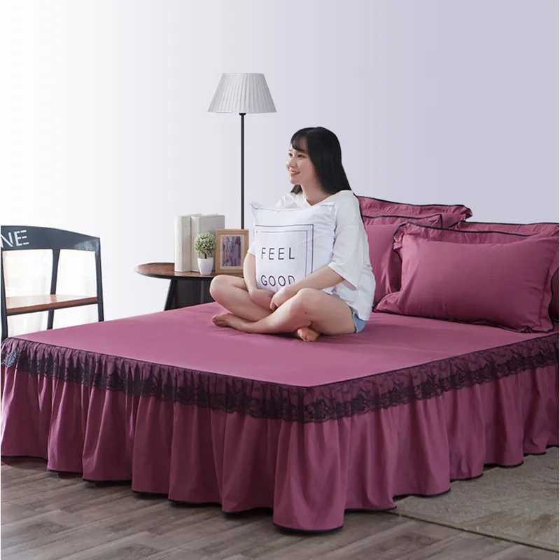 Нескользящая кружевная кромка гофрированная простыня покрывало изящная