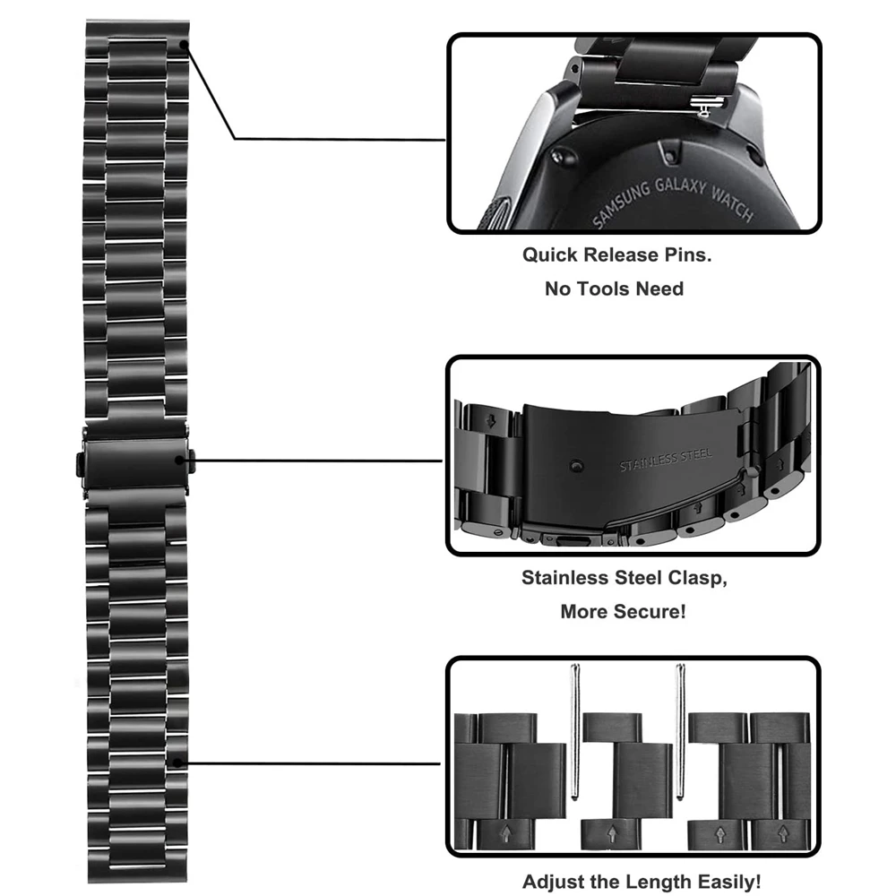 Ремешок из нержавеющей стали для Fossil Gen 5 Carlyle HR Julianna Band браслет Sport 43 мм/Q Explorist 4 22 мм