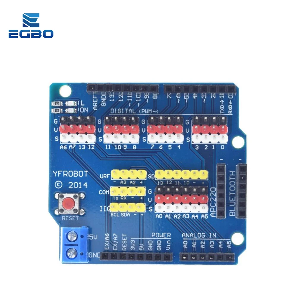 Плата расширения EGBO V5 щит датчика для Arduino UNO R3 V5.0 электронный модуль плата 1 шт. |