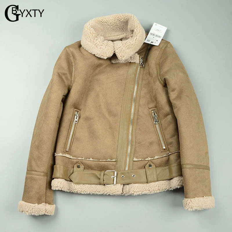 GBYXTY 2019 зимнее толстое пальто с высоким плотно облегающим шею воротником из