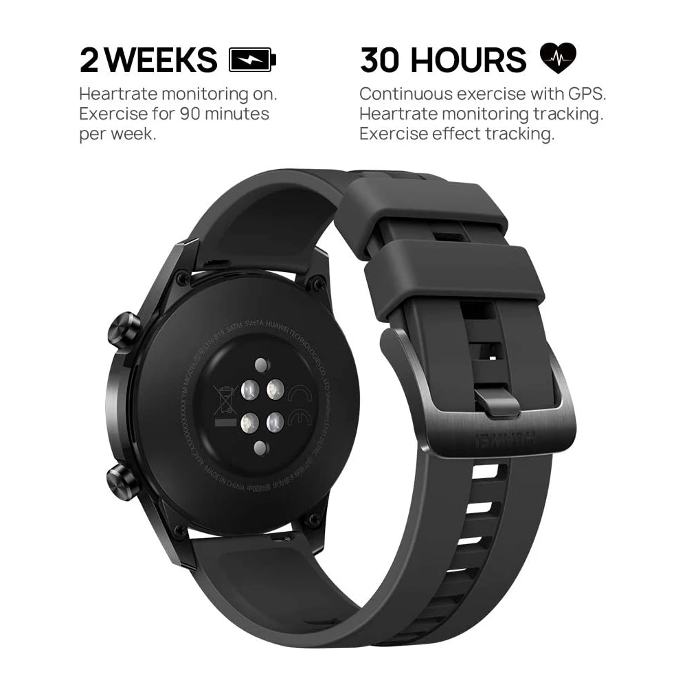 Huawei Watch GT 2 | Смарт-часы с 3D изогнутым AMOLED экраном для мужчин и женщин Поддержка