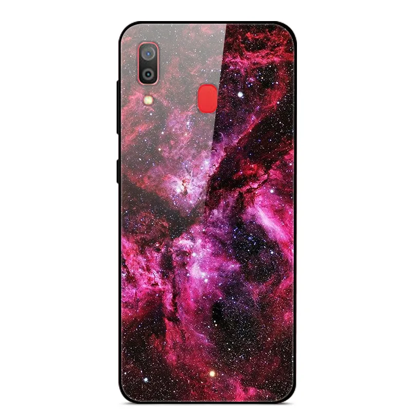 44 B для samsung Galaxy A30 чехол A 30 стеклянный жесткий чехол для телефона s для samsung Galaxy A30 чехол A20 Мягкий Бампер закаленное покрытие 6,4 - Цвет: 44