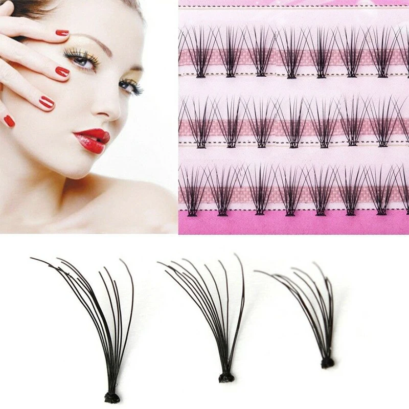 60 шт. 3D накладные ресницы ручная работа мягкие отдельные 6/8/10/12/14 мм макияж