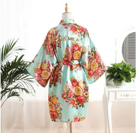 Платье подружки невесты с цветочным узором халат одежда для сна свадьбы халаты