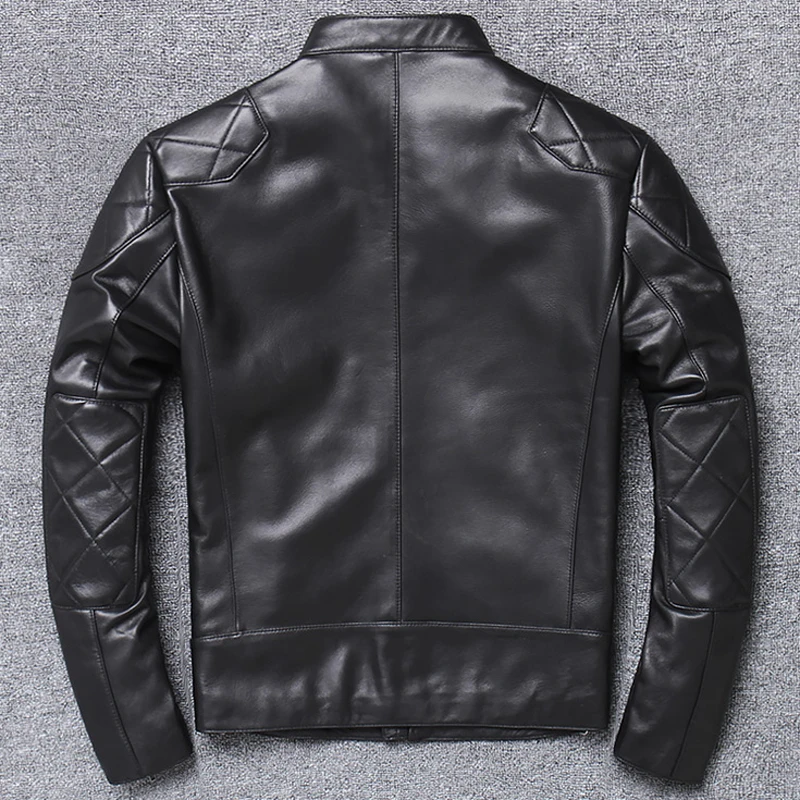 Real Picture Man's Sheepskin Leather Jackets American and European Style Men's Jacket Coats Oversized Streetwear XXXXL A772 |