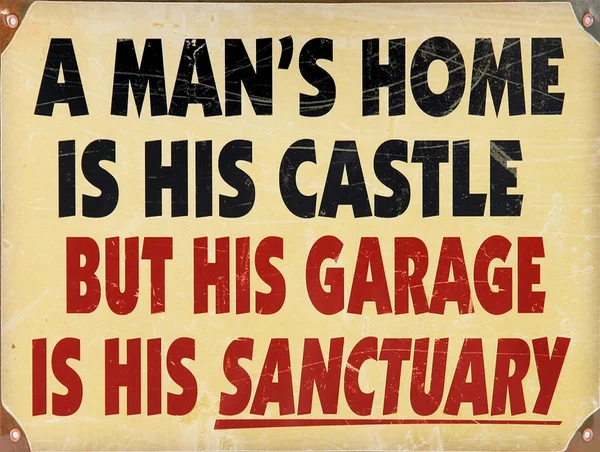 

a Mans Home, Retro Metal Sign Vintage / Man Cave / Garage / Shed Gift