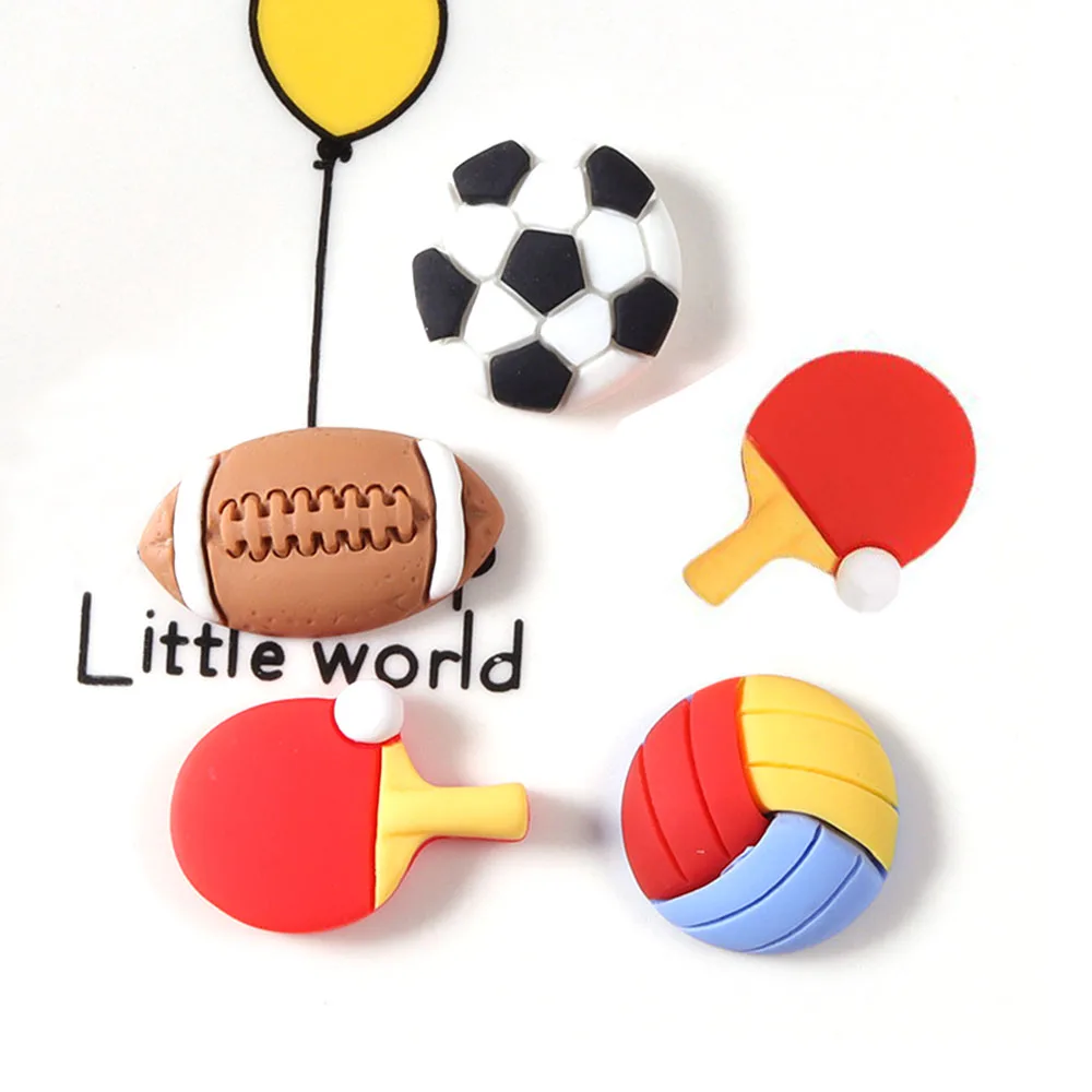 

10Pcs Resin Football/Basketball/Volleyball/Softball Sport Flat Back Cabochons DIY Home Decoration Crafts Scrapbook Accessories