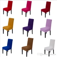20 solid colors polyester spandex dining chair covers for wedding party chair cover brown dining chair seat covers c175