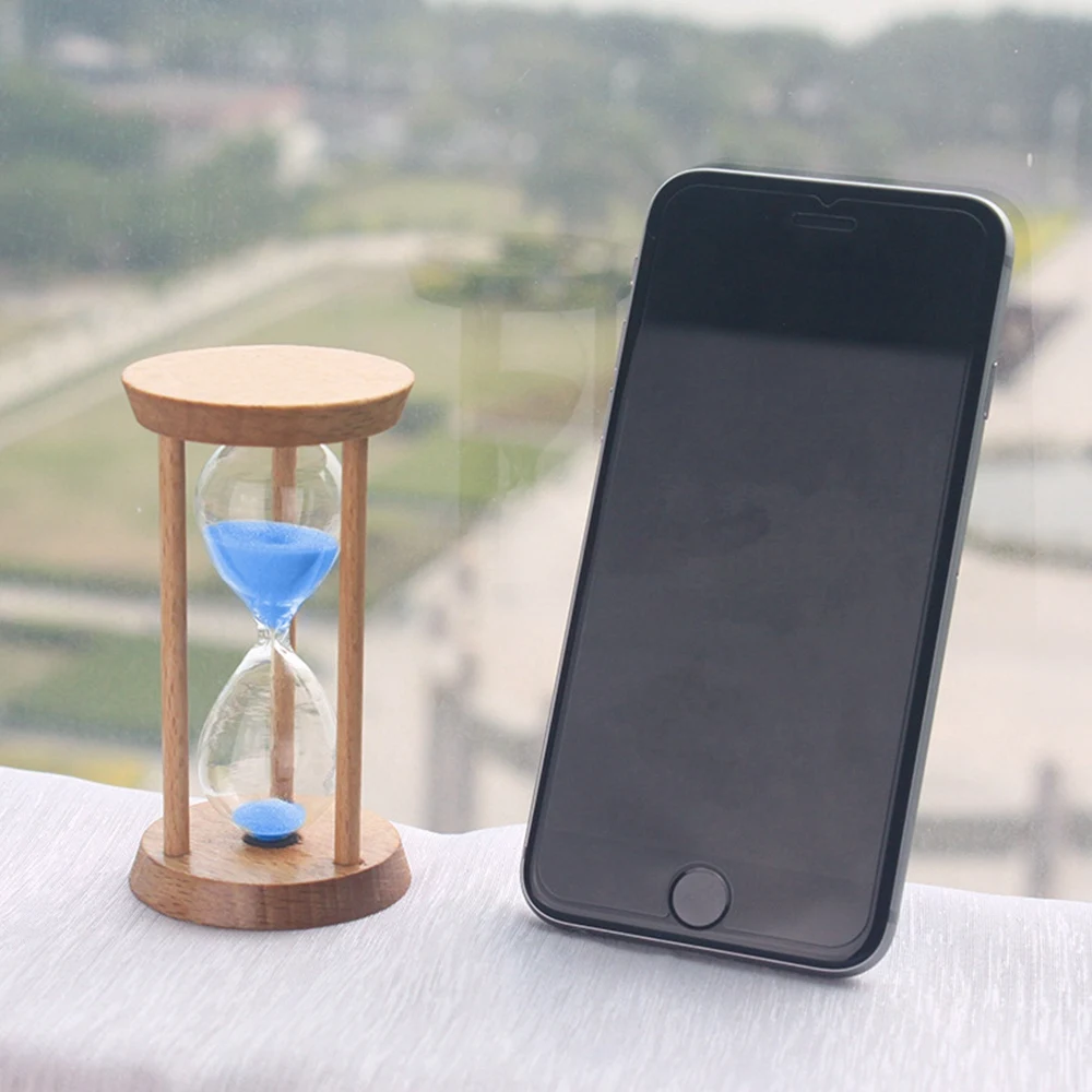 Бамбуковый таймер с цветным песком хрустальные песочные часы 3 минуты кухонные