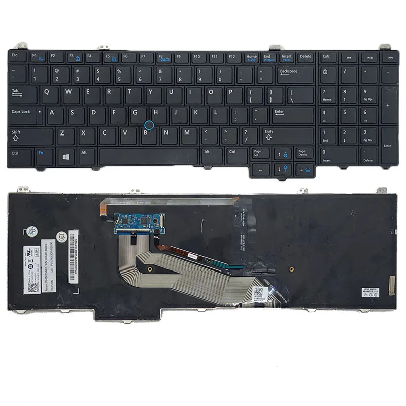 

US Keyboard Used For DELL Latitude E5540 Backlit With Trackpoint English Layout