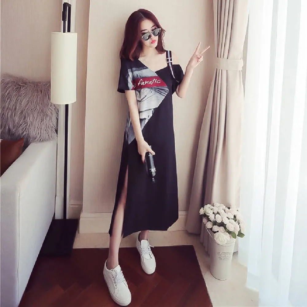 

New fat princess size women's summer fat mm belly dress age-reducing slim fat sister fairy skirt