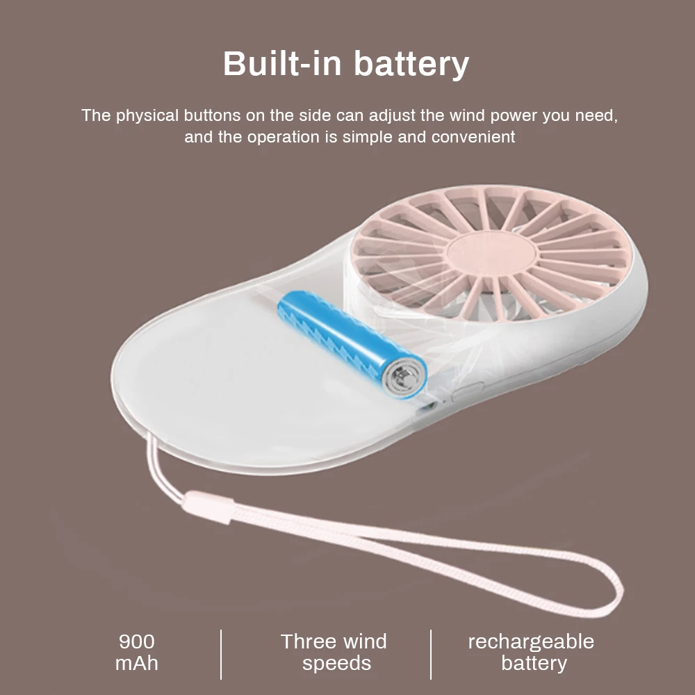 Летний кулер портативный вентилятор ручной USB перезаряжаемый Мини Складной для