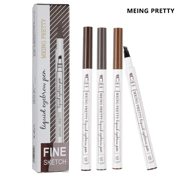 

Eyebrow Tattoo Pen Fine Sketch 4 Fork Liquid Eyebrow Pen Waterproof Smudge-proof Eye Brow Pencil Dropshipping Cosmetic