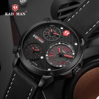 mens watches military design sport wristwatch top quality kademan brand casual leather watch 3atm luxury clock relogio masculino