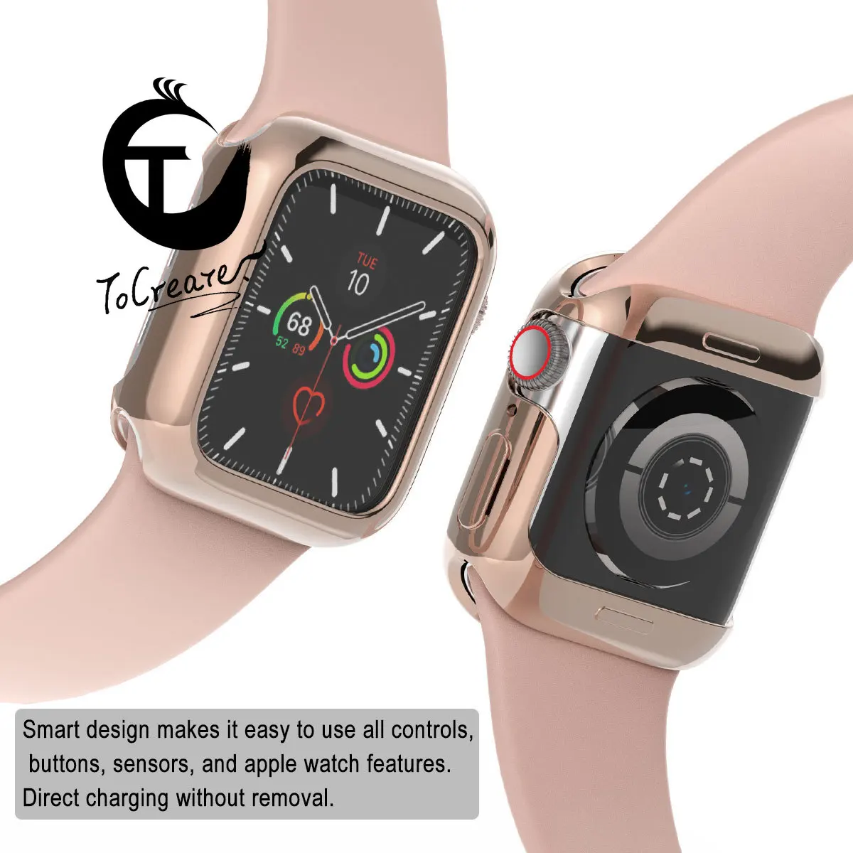 Apple Watch с гальваническим покрытием защитный чехол защитой от ударов все-вокруг