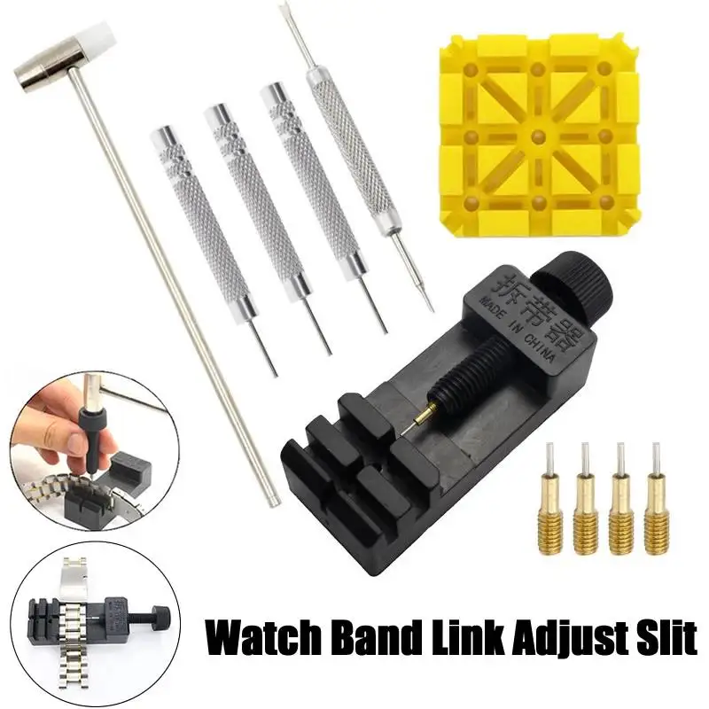 

11Pcs/set Watch Link For Band Slit Strap Bracelet Chain Pin Remover Adjuster Repair Tool Kit For Men Women Watch