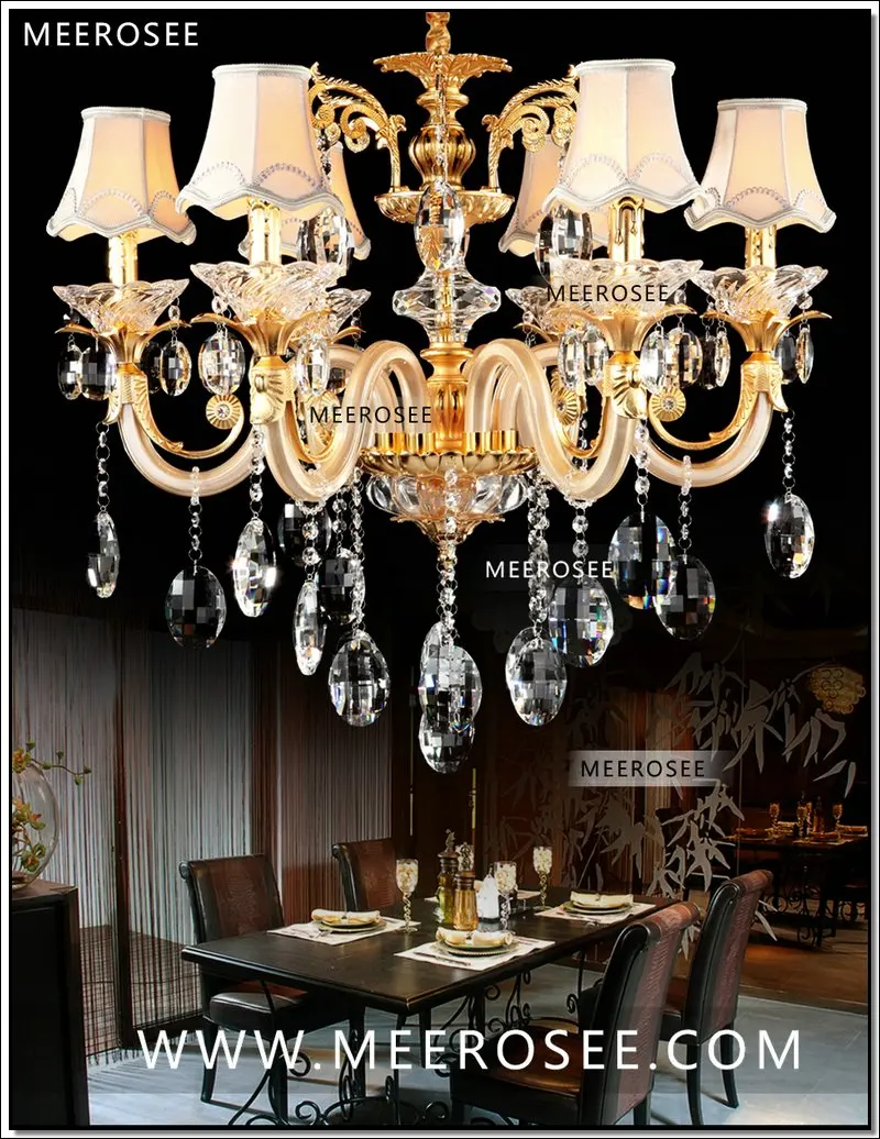 Современная хрустальная люстра в европейском стиле люстры с золотыми дужками