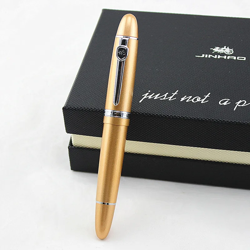 Jinhao Шариковая ручка оранжевая ручка с серебряной клипсой материал Эсколар шариковая ручка Caneta Роскошные школьные канцелярские принадлежности