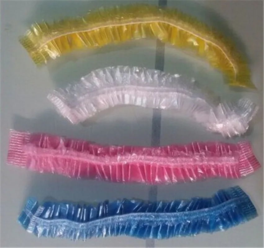 100 шт./пакет одноразовая шапочка для душа Нетканая плиссированная Пылезащитная