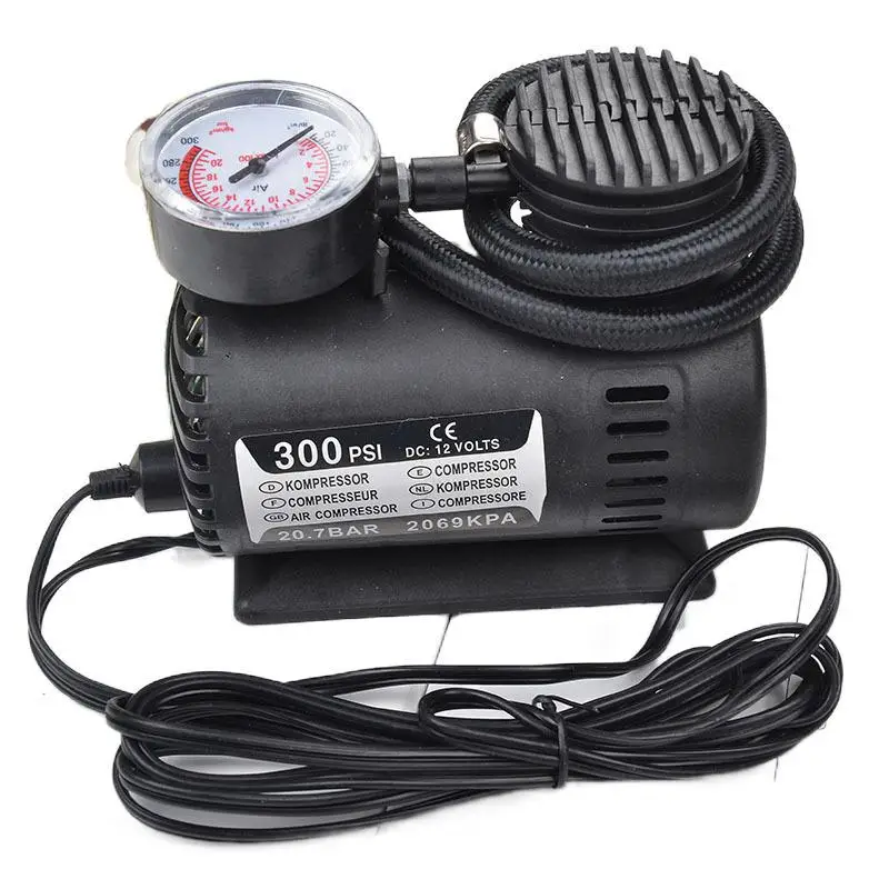 HOT   3m Long Line 12V Car Universal Air Pump    Mini Tire Air Machine    Portable Inflatable Artifact