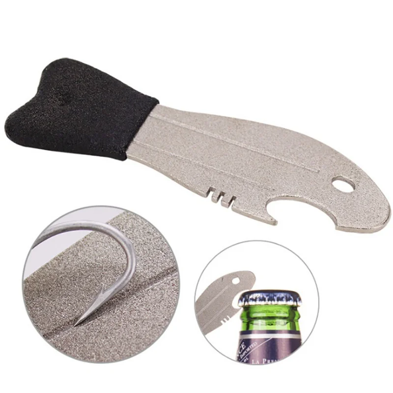 

Fishhook Sharpener Mini Outdoor Multi-functional Sharpener utdoor knives Fishing Hooks Diamond Sharpening Whetstone Tool