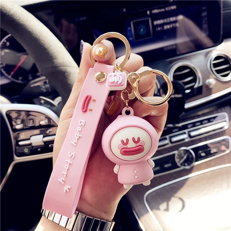 

Multicolored Sausage Mouth Peach Keychain Car Bag Pendan Airpods Accessory Key Chain New Children Gift Toy Key Rings