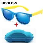 Солнцезащитные очки для мальчиков и девочек HOOLDW, поляризационные, из небьющегося силикона, с защитой UV400, с коробкой