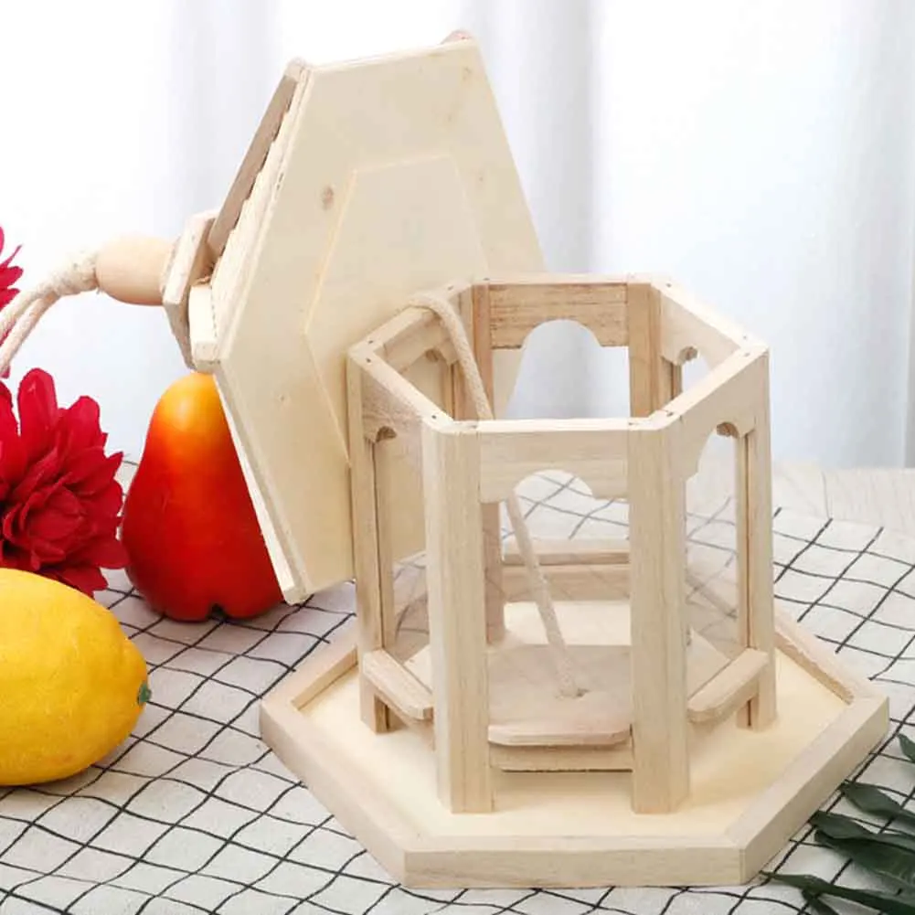 Шестигранные наружные садовые колоды для дома Легкая установка двора с крышей