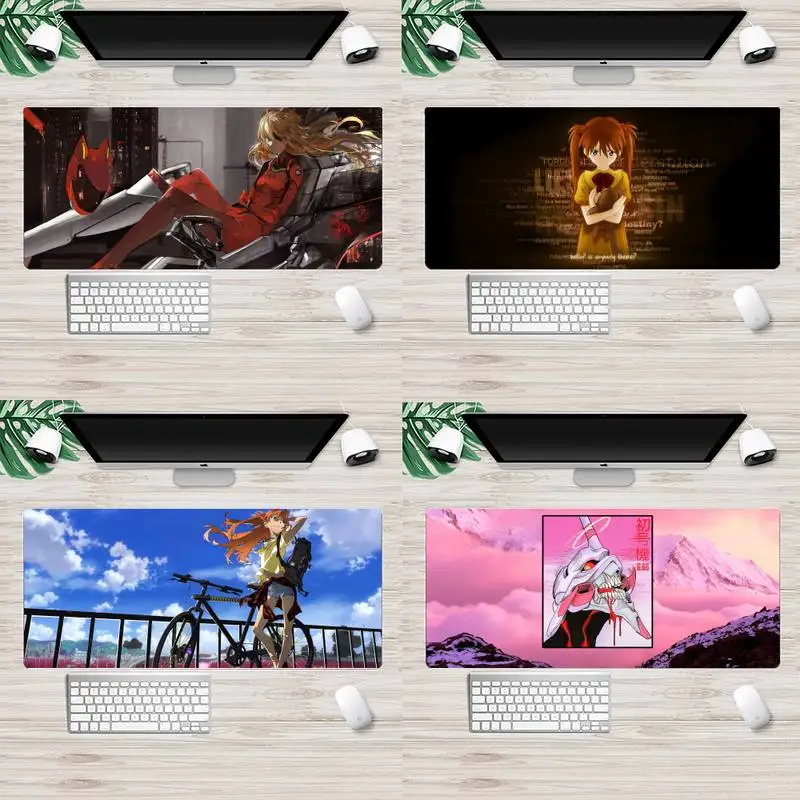 

Evangelion Beautiful Anime Mouse Mat Animation XL Large Gamer Soft Keyboard PC Desk Mat Takuo Computer Tablet Mousepads